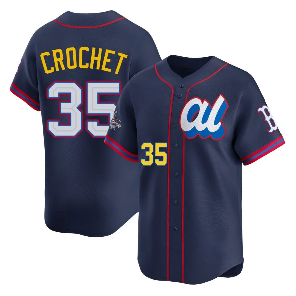 Trusc B.Red Sox #35 Garrett Crochet Player Navy American League All-Star Edition Game Stitched Jerseys