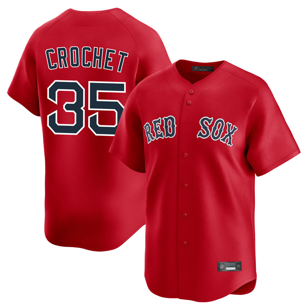 Trusc B.Red Sox #35 Garrett Crochet Player Red Limited Home Game Stitched Jerseys