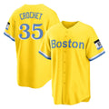 Trusc B.Red Sox #35 Garrett Crochet Player Yellow Home Game Stitched Jerseys