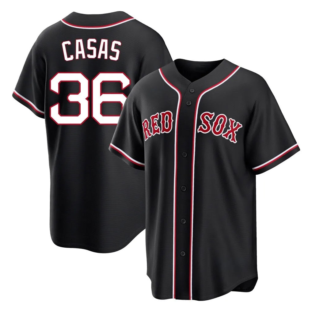 Trusc B.Red Sox #36 Triston Casas Player Black Out Home Game Stitched Jerseys