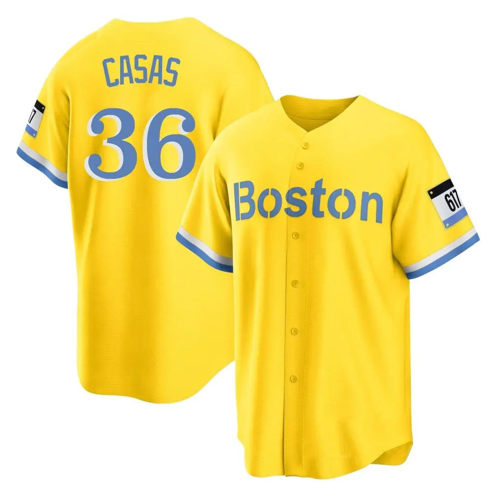 Trusc B.Red Sox #36 Triston Casas Player Yellow Home Game Stitched Jersey