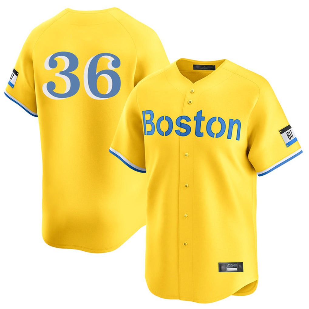 Trusc B.Red Sox #36 Triston Casas Player Yellow Limited Home Game Stitched Jersey