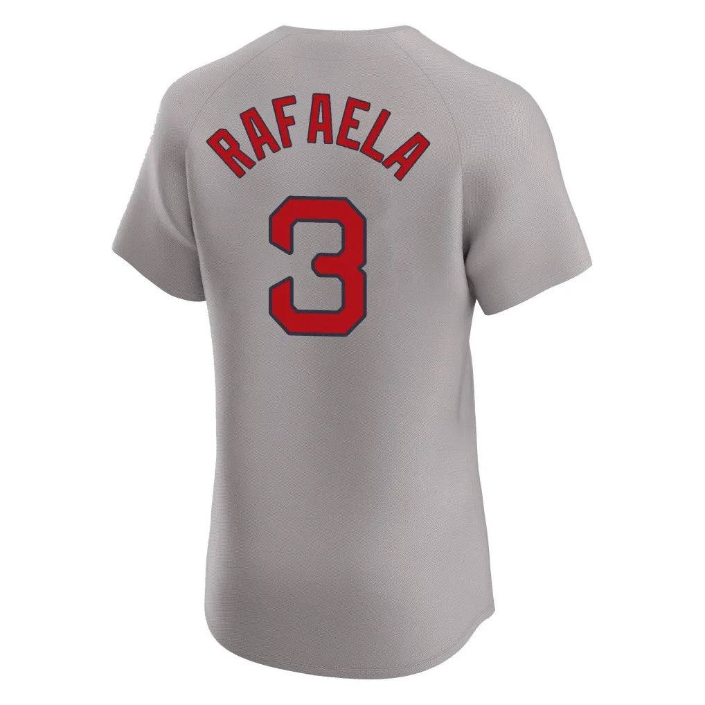Trusc B.Red Sox #3 Ceddanne Rafaela Player Gray Road Limited Elite Home Game Stitched Jerseys
