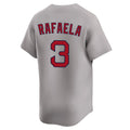 Trusc B.Red Sox #3 Ceddanne Rafaela Player Gray Road Limited Home Game Stitched Jerseys