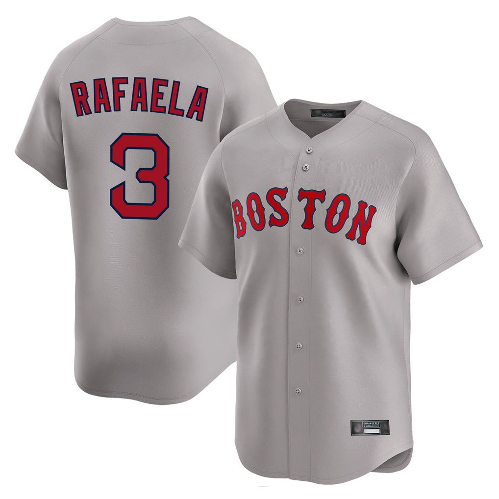 Trusc B.Red Sox #3 Ceddanne Rafaela Player Gray Road Limited Home Game Stitched Jersey