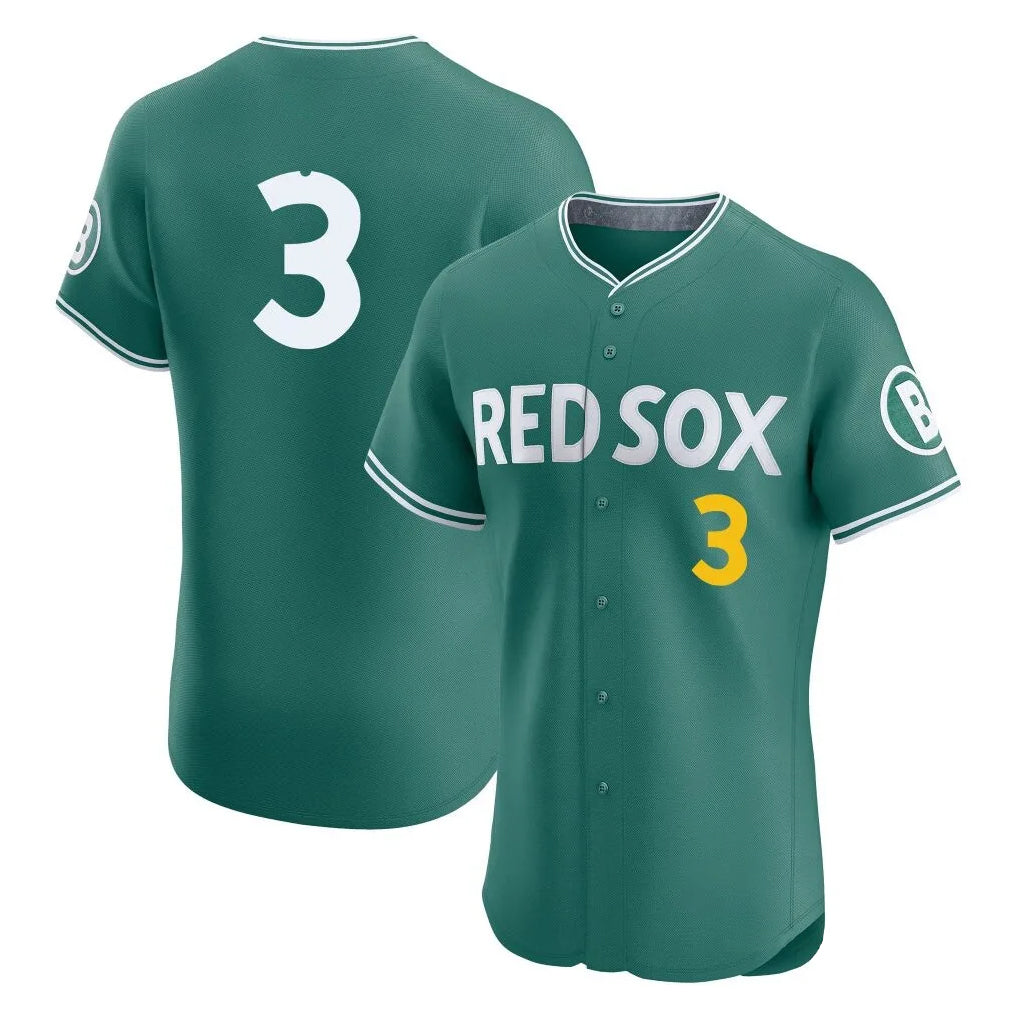 Trusc B.Red Sox #3 Ceddanne Rafaela Player Green City Connect Limited Elite Home Game Stitched Jersey