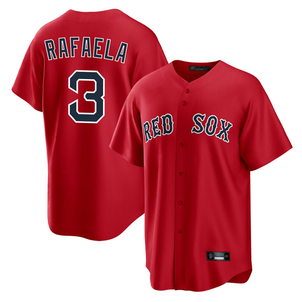 Trusc B.Red Sox #3 Ceddanne Rafaela Player Red Home Game Stitched Jersey