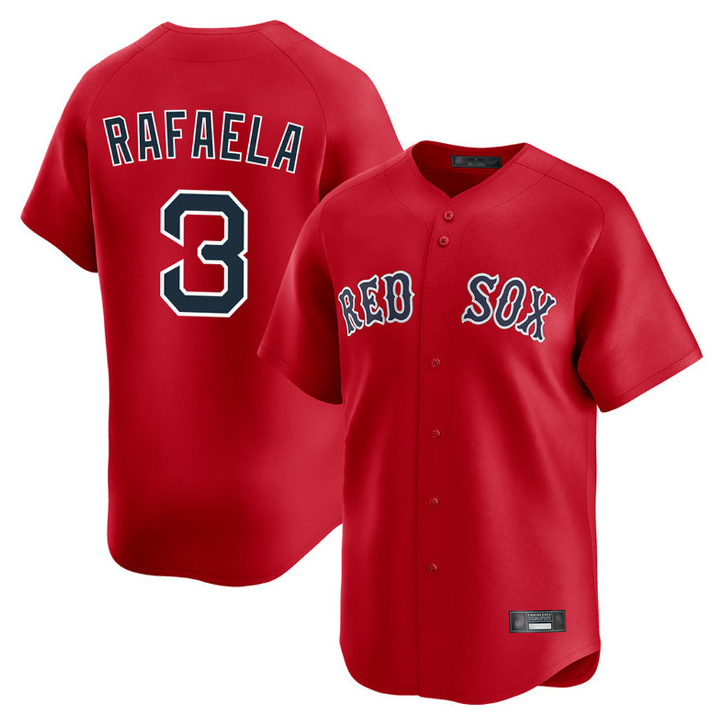 Trusc B.Red Sox #3 Ceddanne Rafaela Player Red Limited Home Game Stitched Jersey
