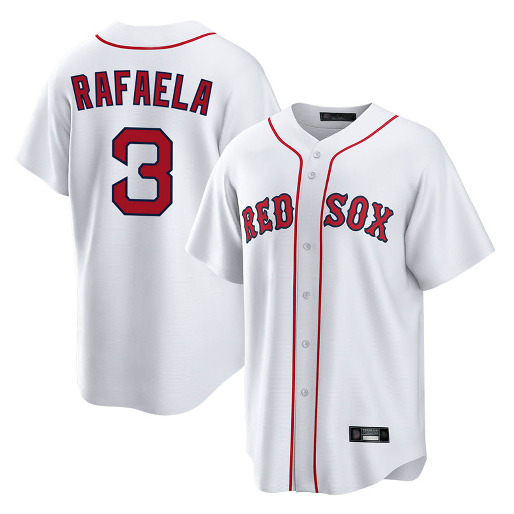Trusc B.Red Sox #3 Ceddanne Rafaela Player White Home Game Stitched Jersey