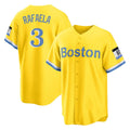 Trusc B.Red Sox #3 Ceddanne Rafaela Player Yellow Home Game Stitched Jersey
