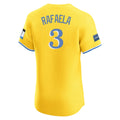 Trusc B.Red Sox #3 Ceddanne Rafaela Player Yellow Limited Elite Home Game Stitched Jerseys