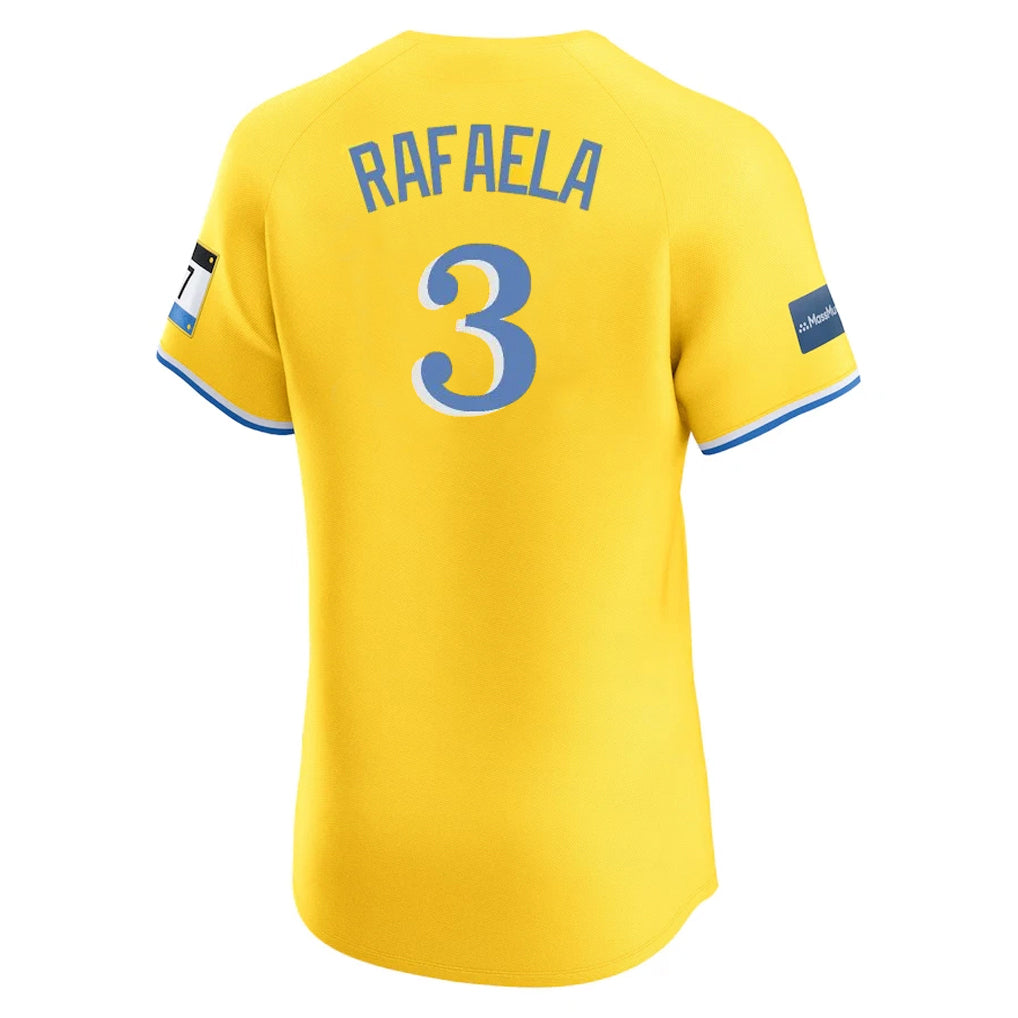 Trusc B.Red Sox #3 Ceddanne Rafaela Player Yellow Limited Elite Home Game Stitched Jerseys