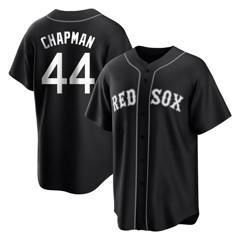 Trusc B.Red Sox #44 Aroldis Chapman Player Black Home Game Stitched Jerseys