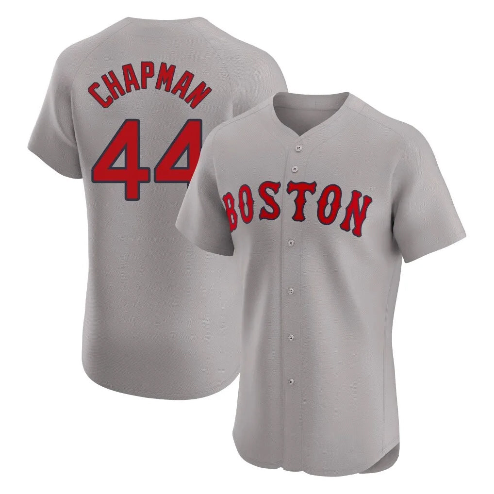 Trusc B.Red Sox #44 Aroldis Chapman Player Gray Road Limited Elite Home Game Stitched Jerseys