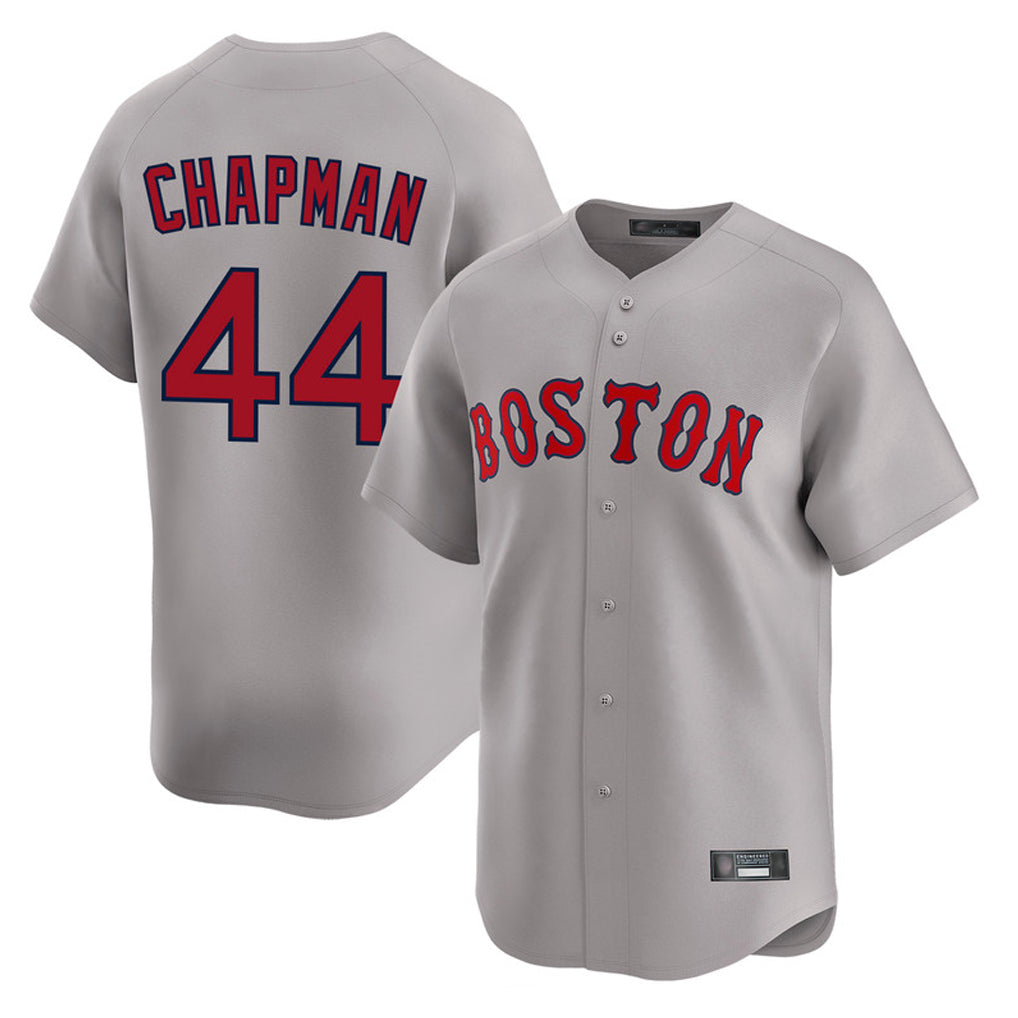 Trusc B.Red Sox #44 Aroldis Chapman Player Gray Road Limited Home Game Stitched Jerseys