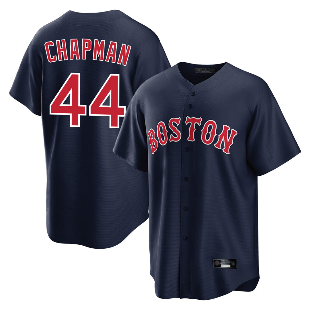 Trusc B.Red Sox #44 Aroldis Chapman Player Navy Home Game Stitched Jerseys