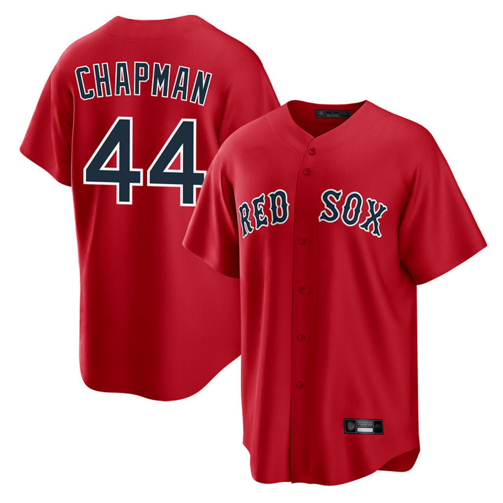 Trusc B.Red Sox #44 Aroldis Chapman Player Red Home Game Stitched Jerseys