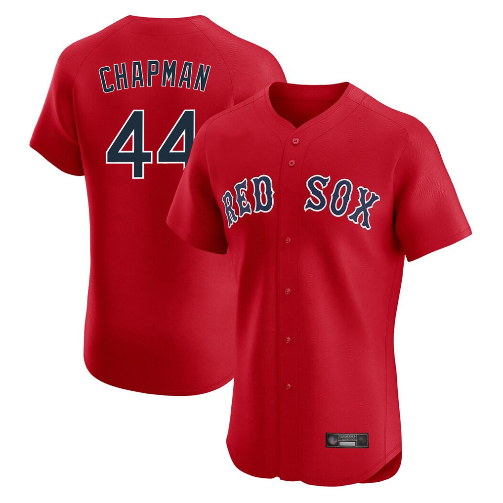 Trusc B.Red Sox #44 Aroldis Chapman Player Red Limited Elite Home Game Stitched Jerseys