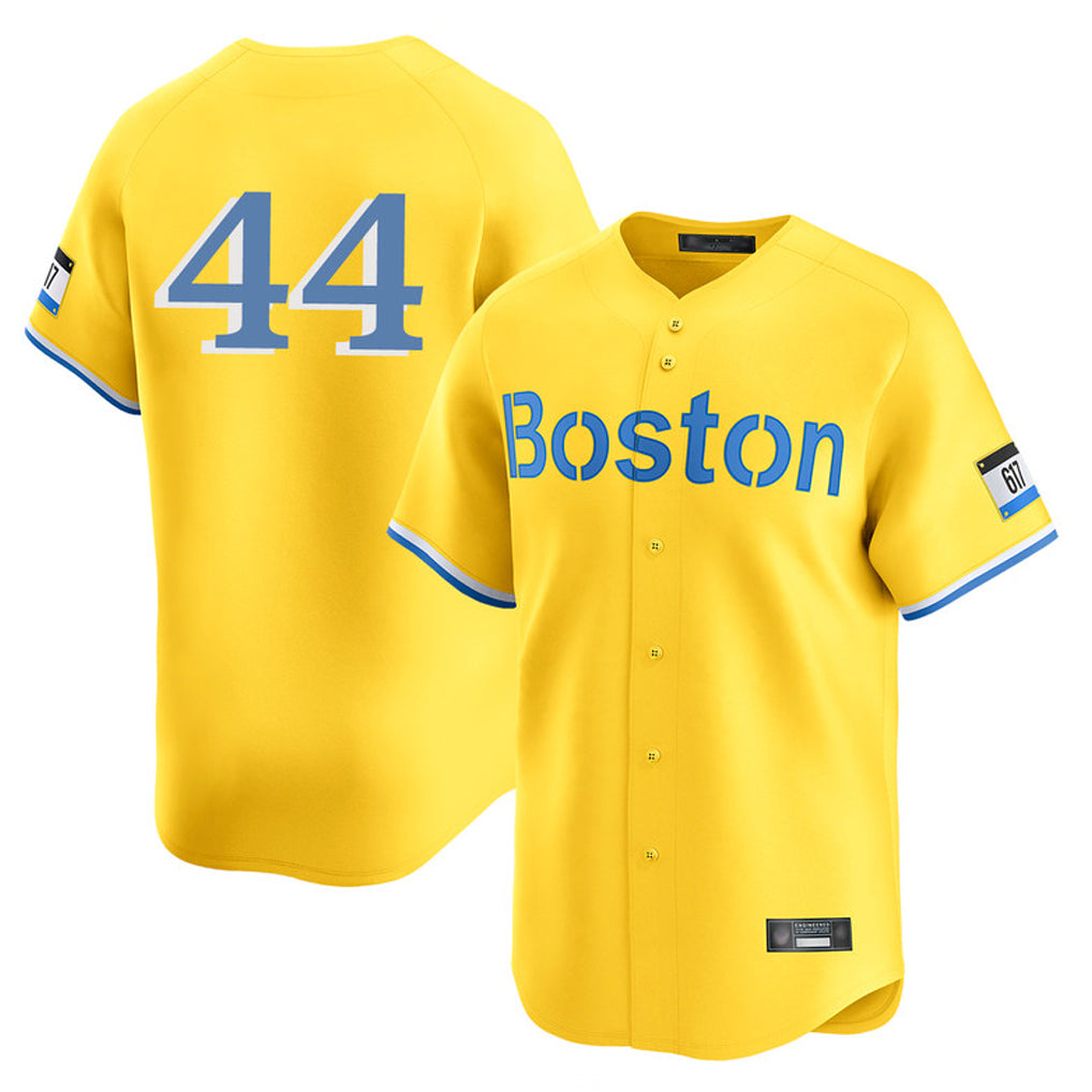 Trusc B.Red Sox #44 Aroldis Chapman Player Yellow Limited Home Game Stitched Jerseys