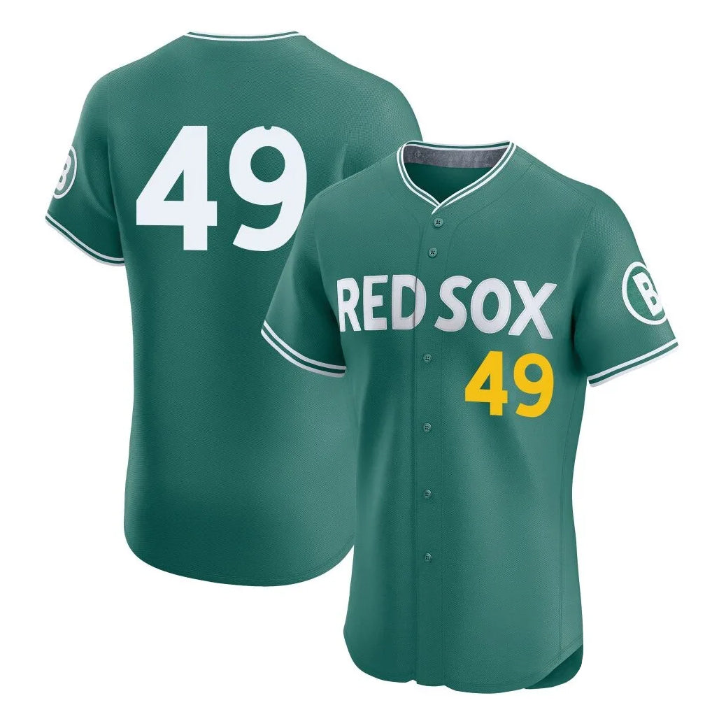 Trusc B.Red Sox #49 Tim Wakefield Player Green City Connect Limited Elite Home Game Stitched Jerseys