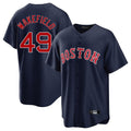 Trusc B.Red Sox #49 Tim Wakefield Player Navy Home Game Stitched Jerseys