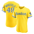 Trusc B.Red Sox #49 Tim Wakefield Player Yellow Limited Elite Home Game Stitched Jerseys