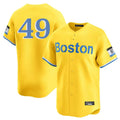 Trusc B.Red Sox #49 Tim Wakefield Player Yellow Limited Home Game Stitched Jerseys