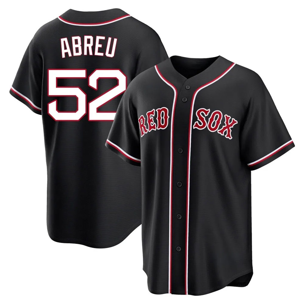 Trusc B.Red Sox #52 Wilyer Abreu Player Black Out Home Game Stitched Jerseys