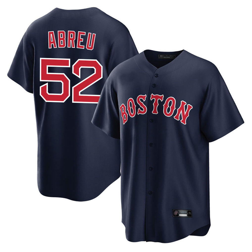 Trusc B.Red Sox #52 Wilyer Abreu Player Navy Home Game Stitched Jerseys
