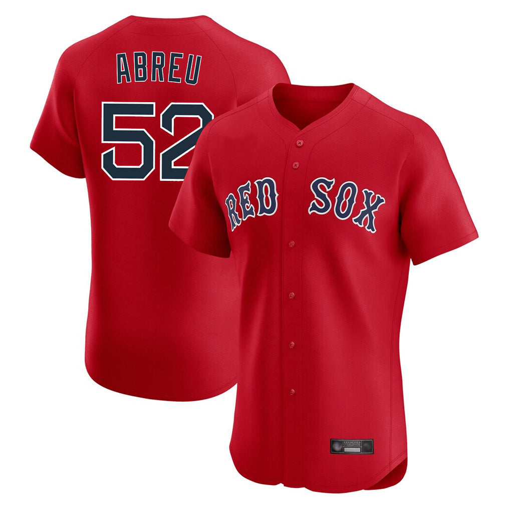 Trusc B.Red Sox #52 Wilyer Abreu Player Red Limited Elite Home Game Stitched Jerseys