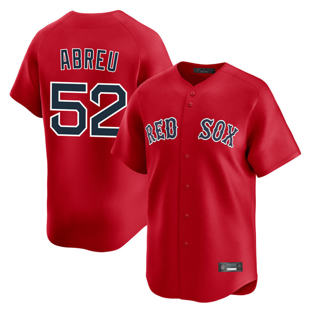 Trusc B.Red Sox #52 Wilyer Abreu Player Red Limited Home Game Stitched Jerseys