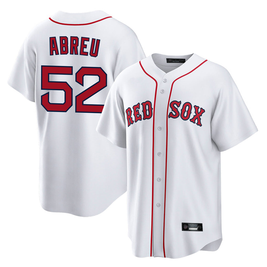 Trusc B.Red Sox #52 Wilyer Abreu Player White Home Game Stitched Jerseys