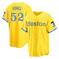 Trusc B.Red Sox #52 Wilyer Abreu Player Yellow Home Game Stitched Jerseys