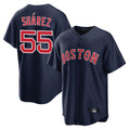 Trusc B.Red Sox #55 Ranger Su¡§¡érez Player Navy Home Game Stitched Jerseys