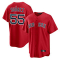 Trusc B.Red Sox #55 Ranger Su¡§¡érez Player Red Home Game Stitched Jerseys