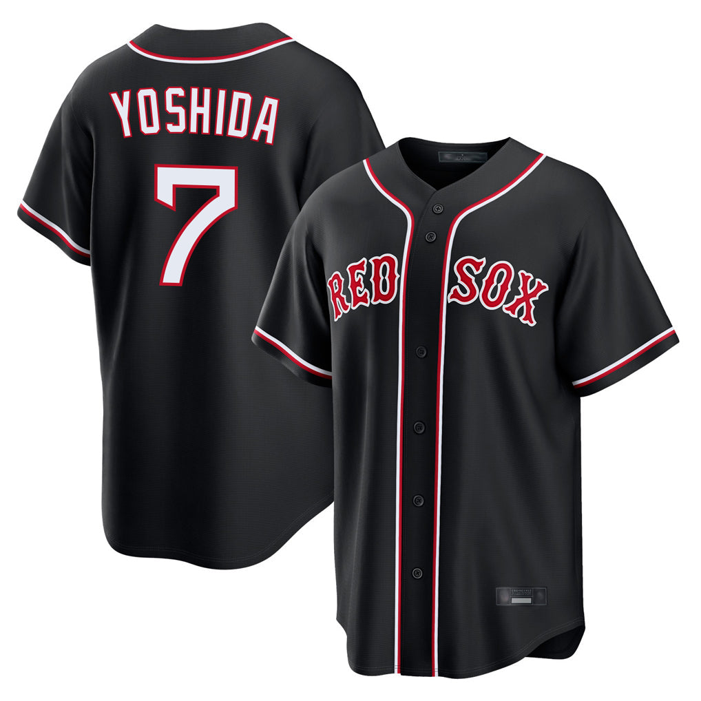 Trusc B.Red Sox #7 Masataka Yoshida Player Black Home Game Stitched Jerseys