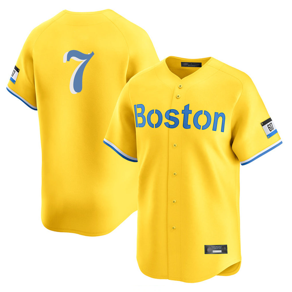 Trusc B.Red Sox #7 Masataka Yoshida Player Yellow Limited Home Game Stitched Jersey