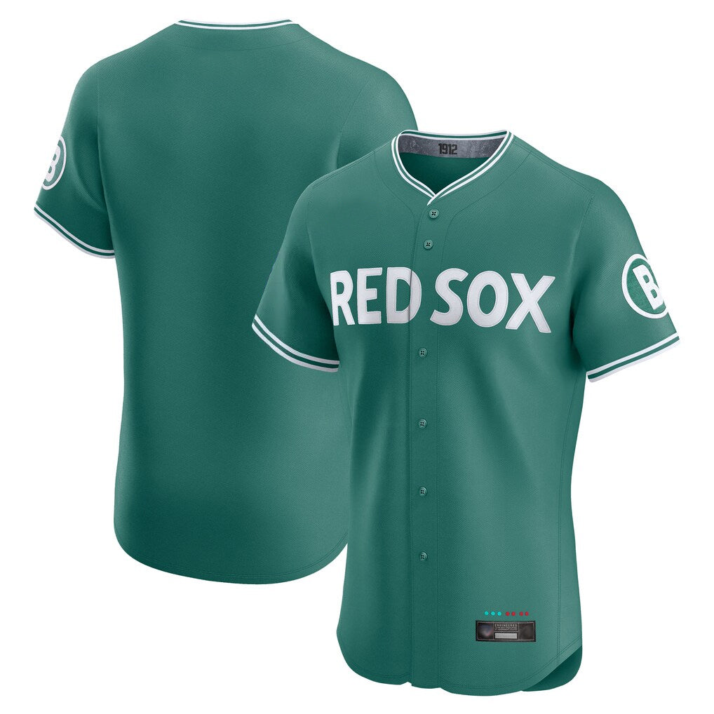 Trusc B.Red Sox Blank Player Green City Connect Limited Elite Home Game Stitched Jerseys