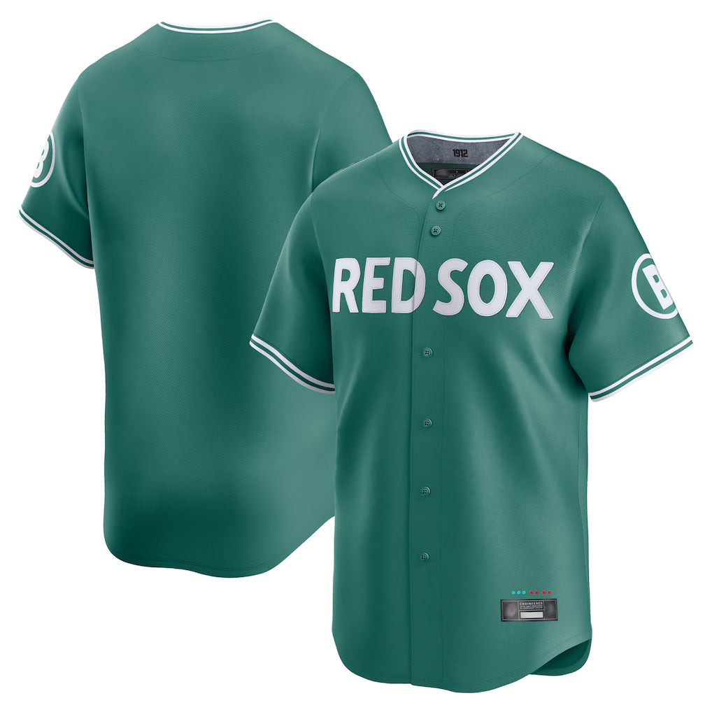 Trusc B.Red Sox Blank Player Green City Connect Limited Home Game Stitched Jerseys