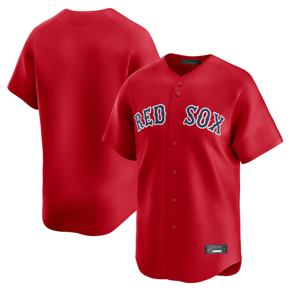 Trusc B.Red Sox Blank Player Red Limited Home Game Stitched Jerseys