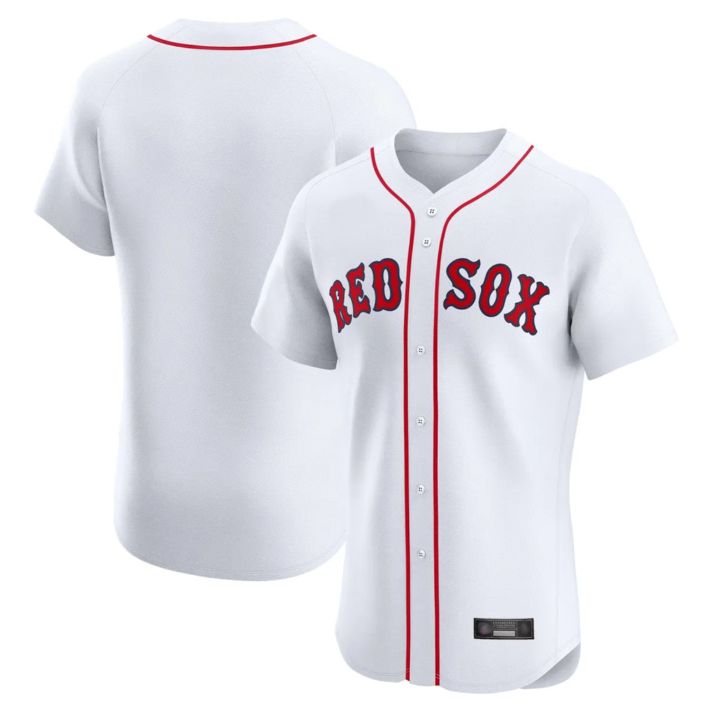 Trusc B.Red Sox Blank Player White Limited Elite Home Game Stitched Jerseys