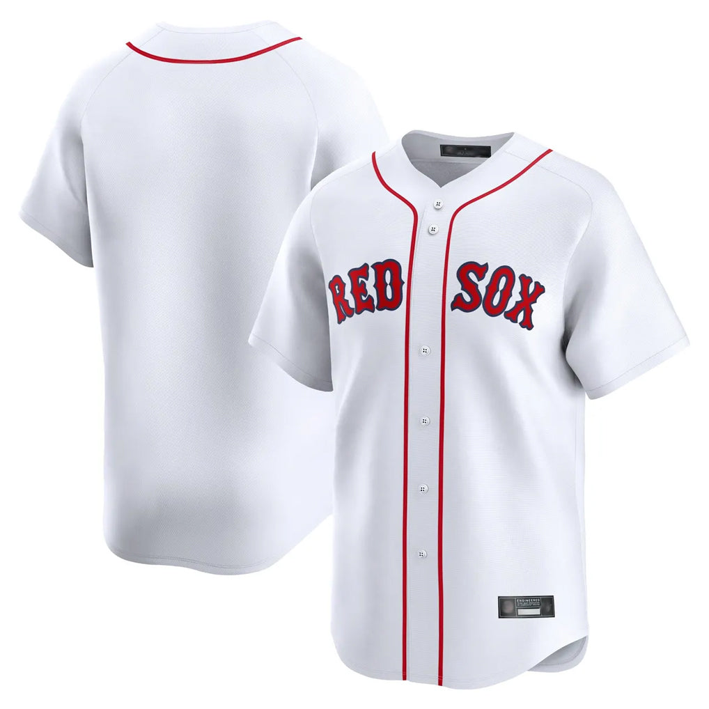 Trusc B.Red Sox Blank Player White Limited Home Game Stitched Jerseys