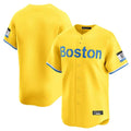 Trusc B.Red Sox Blank Player Yellow Limited Home Game Stitched Jerseys
