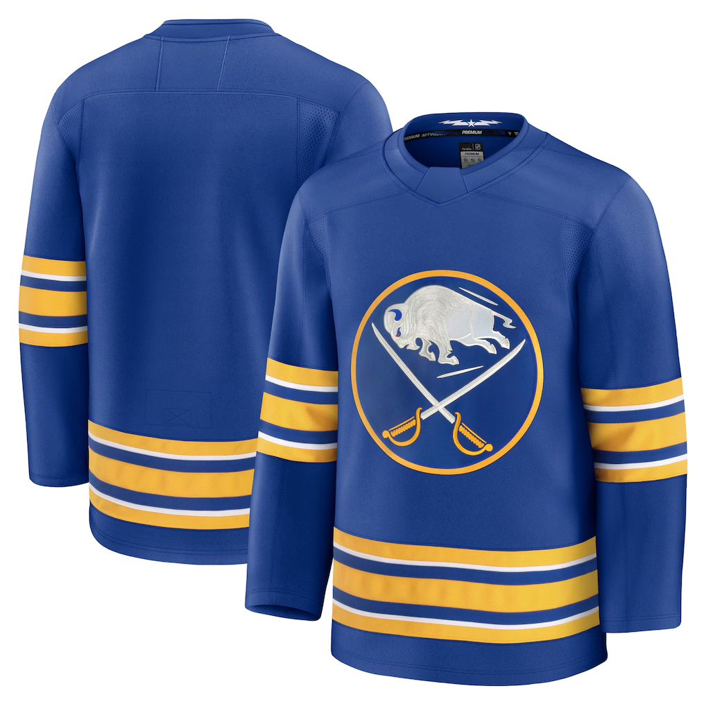 Trusc B.Sabres Royal Home Premium Stitched Jerseys