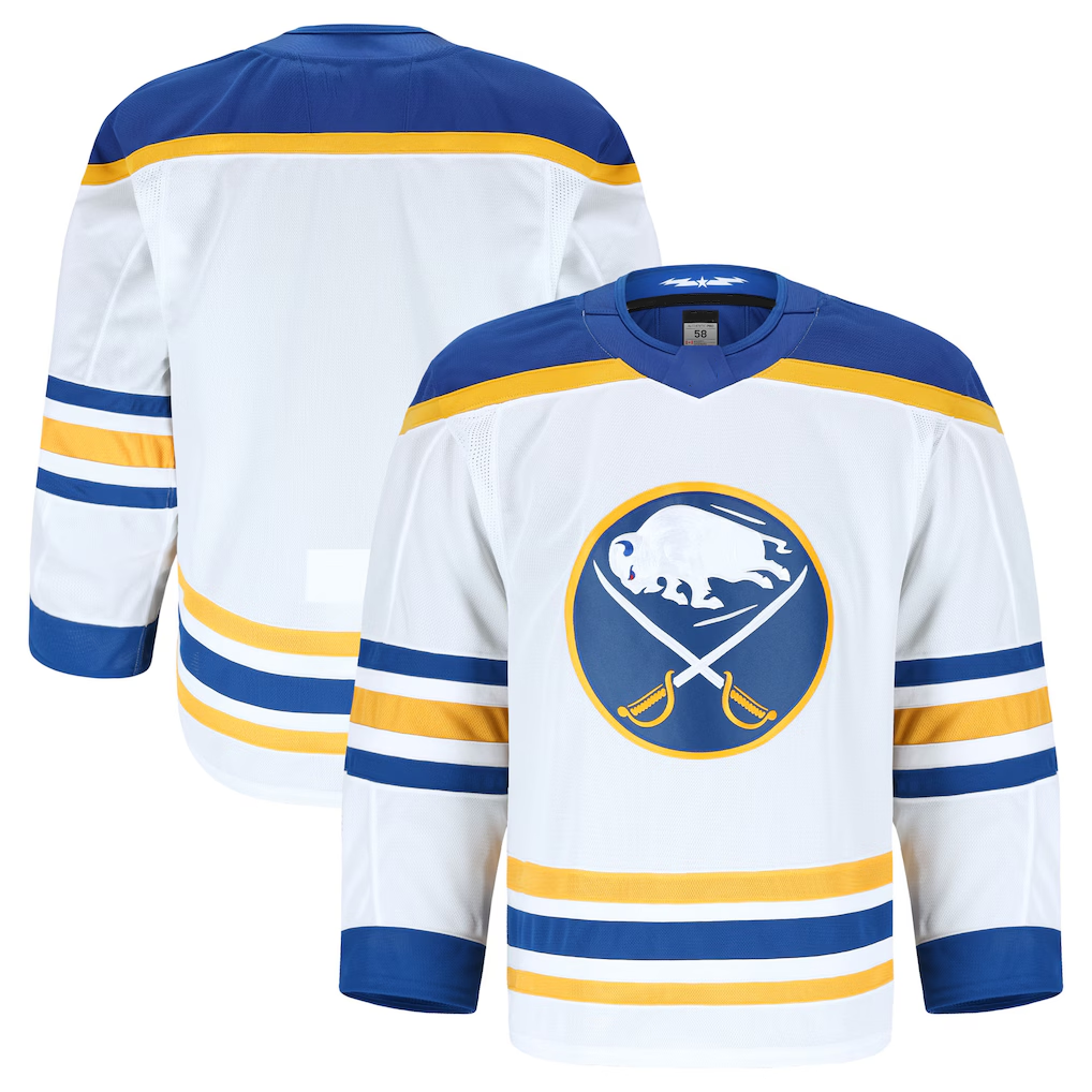 Trusc B.Sabres White Away Authentic Pro Stitched Jerseys