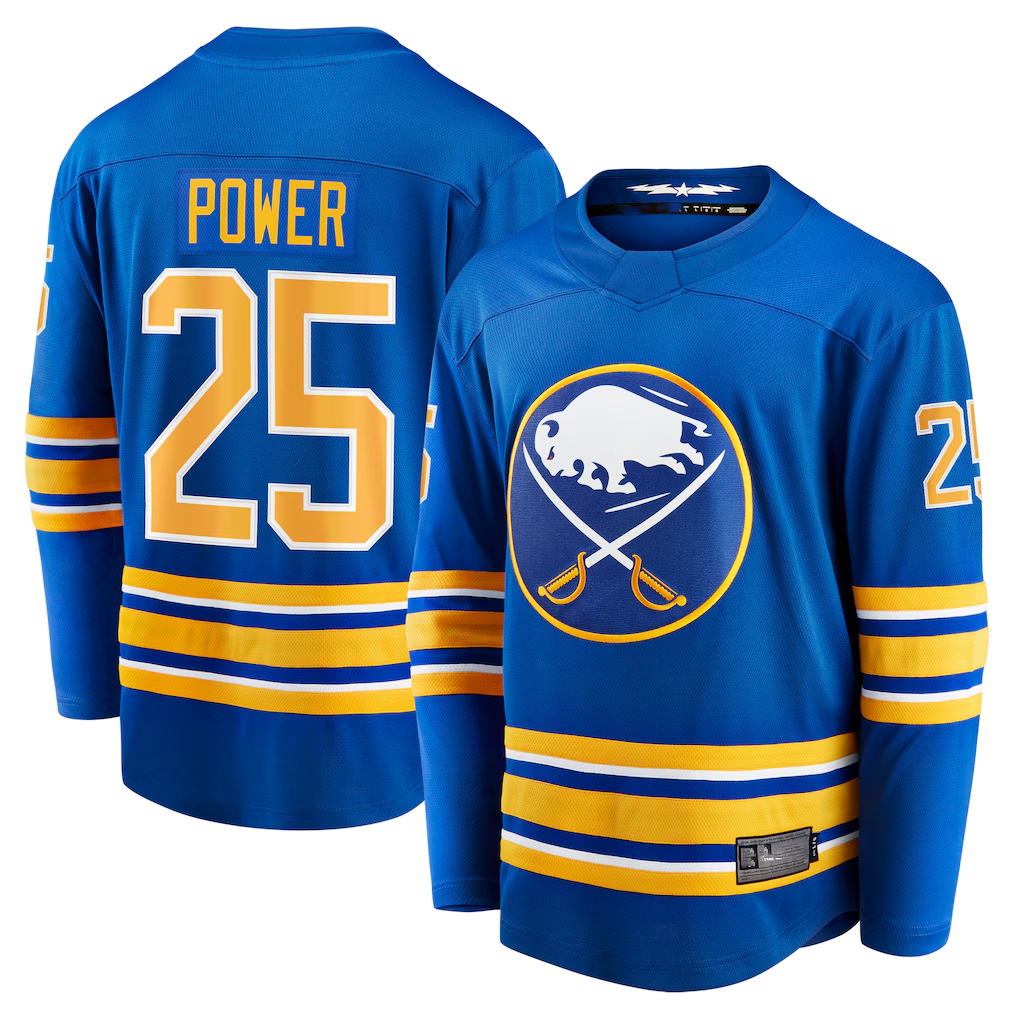 Trusc B.Sabres #25 Owen Power Royal Home Breakaway Player Stitched Jerseys