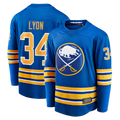 Trusc B.Sabres #34 Alex Lyon Royal Home Breakaway Stitched Jerseys