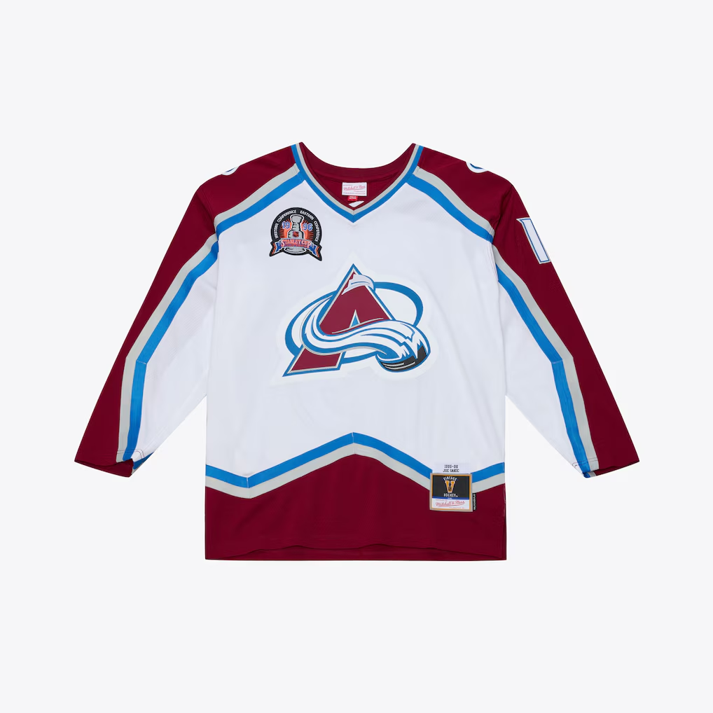 Trusc C.Avalanche Joe Sakic Mitchell & Ness White 1995 Power Play Jerseys