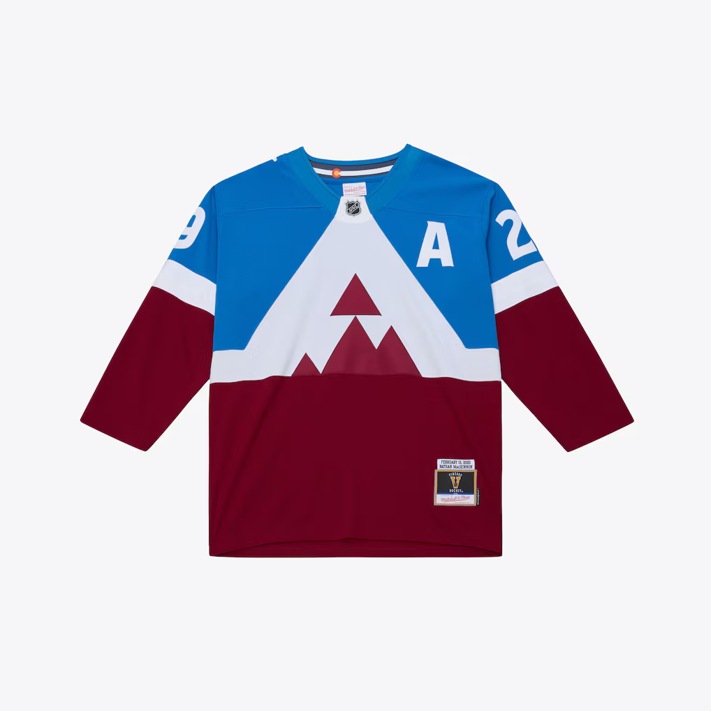 Trusc C.Avalanche Nathan MacKinnon Mitchell & Ness Blue 2020 Power Play Jerseys