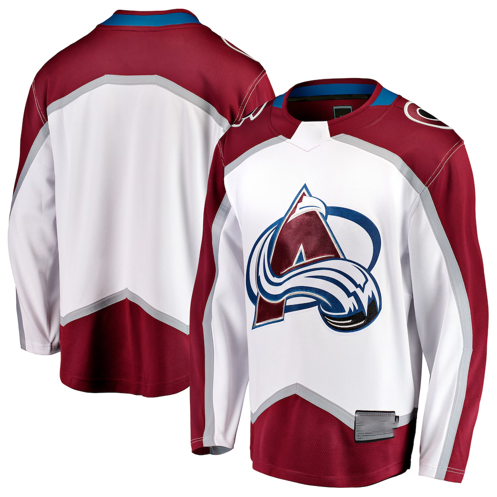 Trusc C.Avalanche White Away Breakaway Jerseys